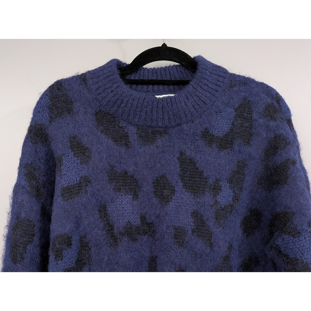 NEVER WORN LARGE Kate Spade Leopard Print Alpaca Wool Blend Mock Neck Sweater - Picture 4 of 5